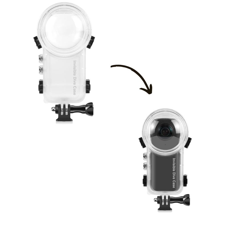 GetZget® Waterproof Invisible Diving Case for Insta360 One X3 Deep Dive Upto 50m Underwater Housing Accessories - Image 1