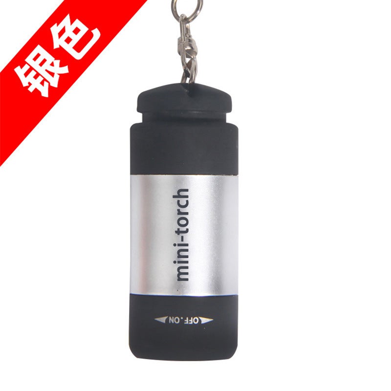 Portable Mini LED Flashlight Rechargeable Silver Silver