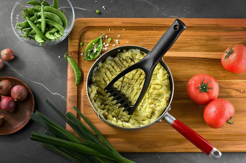 Gerior Nylon Potato Masher - Non-Scratch, Dishwasher Safe Tool for Mashed Potatoes, Avocado - Plastic Meat Chopper, Heat Resistant Masher for Hamburger, Ground Beef Smasher Tool - Image 5