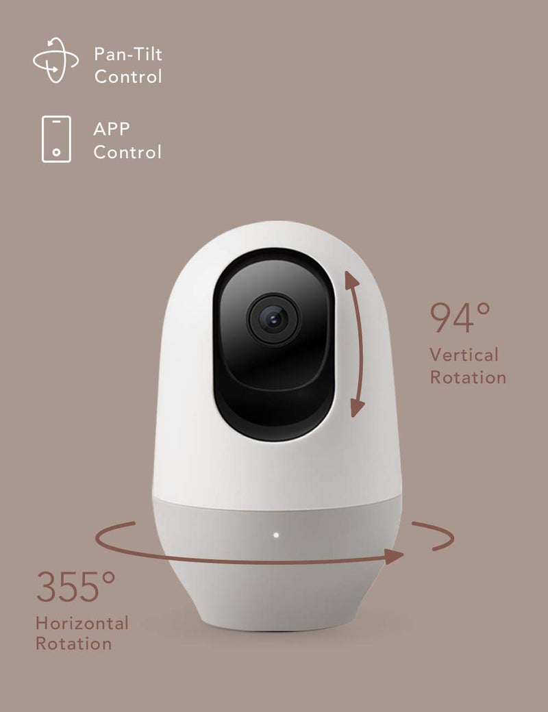 nooie Baby Monitor, WiFi Pet Camera Indoor, 360-degree IP Camera, 1080P Home Security Camera, Motion Tracking, Super IR Night Vision, Works with Alexa, Two-Way Audio, Motion & Sound Detection - Image 3