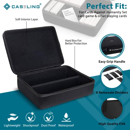 Caseling Card Game Case for Cards Against Humanity - Fits 1650 Cards - Collectible Storage Holder for Trading, Pokemon, Sports, and Playing Cards - Travel Carrying Case with 6 Moveable Dividers - Image 4