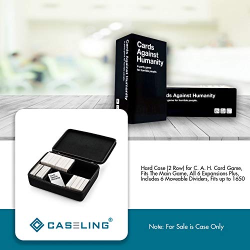 Caseling Card Game Case for Cards Against Humanity - Fits 1650 Cards - Collectible Storage Holder for Trading, Pokemon, Sports, and Playing Cards - Travel Carrying Case with 6 Moveable Dividers - Image 3