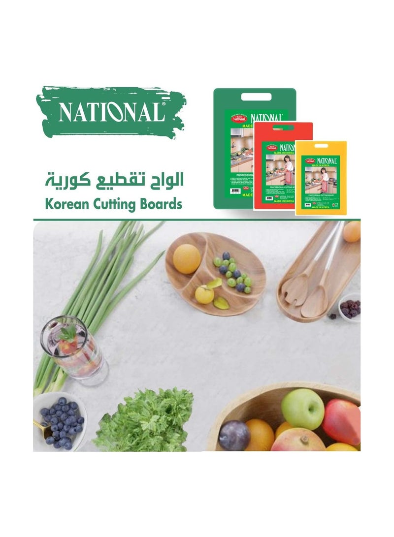National 440x270x20 mm Premium Extra Thick Red Professional Cutting Board Made in Korea Heavy Duty Kitchen Chopping Block for Meat and Vegetable Prep Resists Warping - Image 2