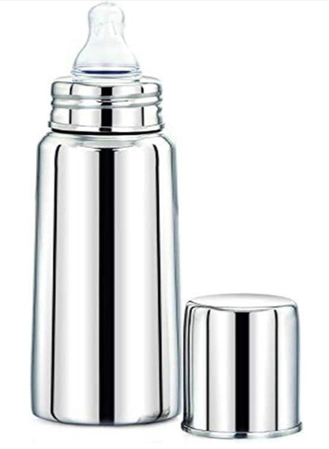 SEJASCOLLECTIONS Sejas Collections Amrita Stainless Steel Baby Feeding Bottle 250ml, Milk Feeding Bottle, Water and Juice Feeding Nipple Bottle,Standard, Amrita Baby Feeding Bottle 250ml - Image 1