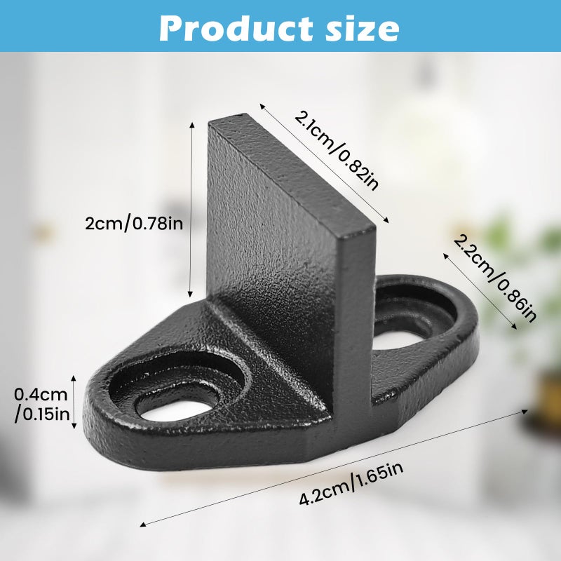 Dirvcp Heavy Duty T-Shaped Barn Door Floor Guide - 2 Pcs Adjustable Bottom Track System for Sliding Door Anti-Jump Stability Support - Image 2