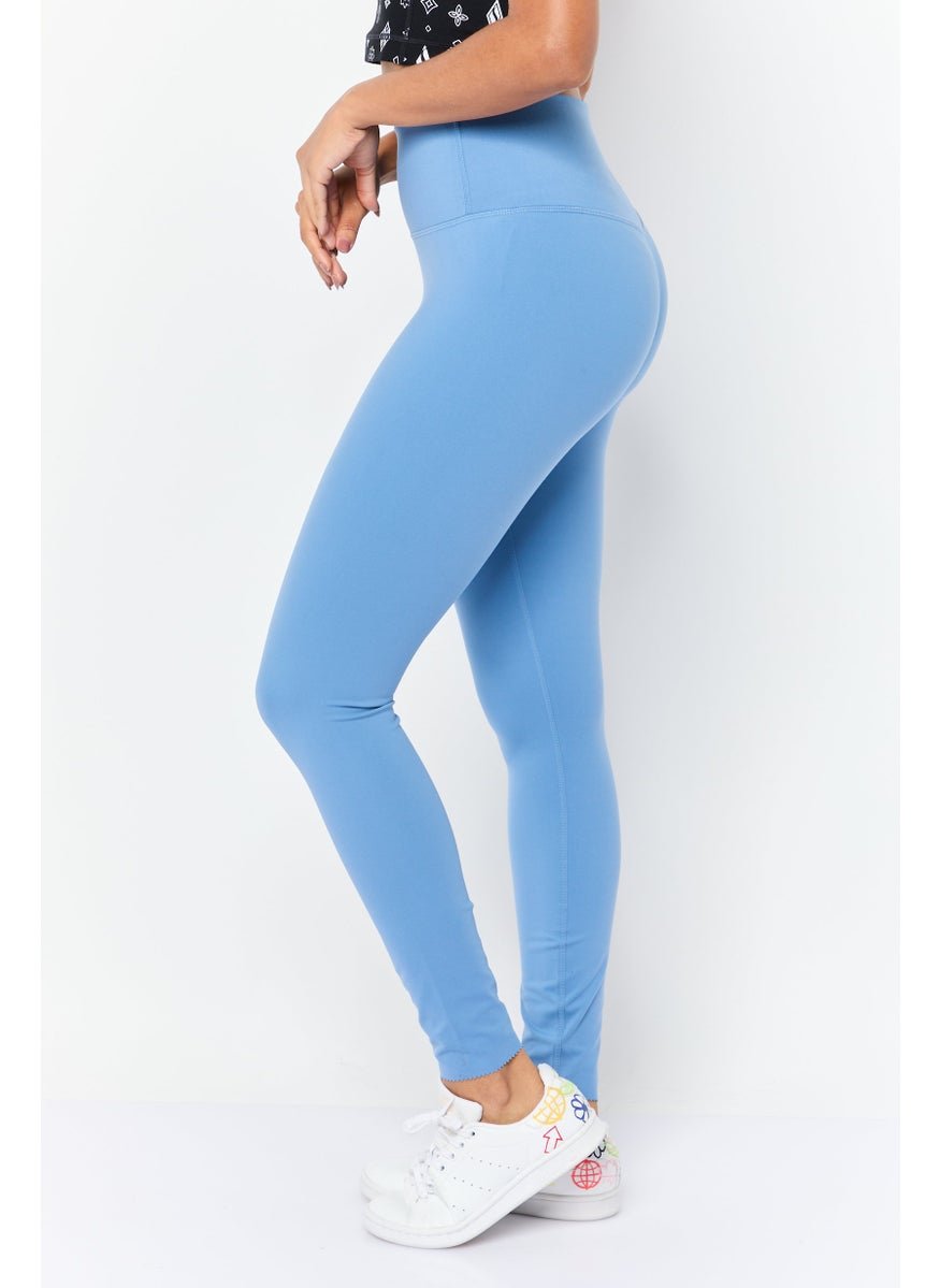SKECHERS Women Sportswear Fit Walking Leggings, Blue  - Image 3