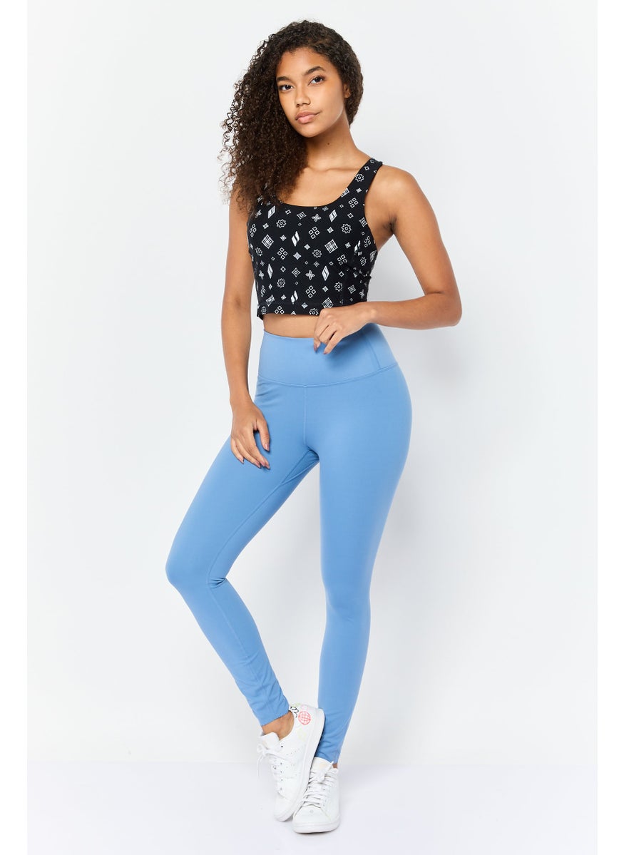 SKECHERS Women Sportswear Fit Walking Leggings, Blue  - Image 2