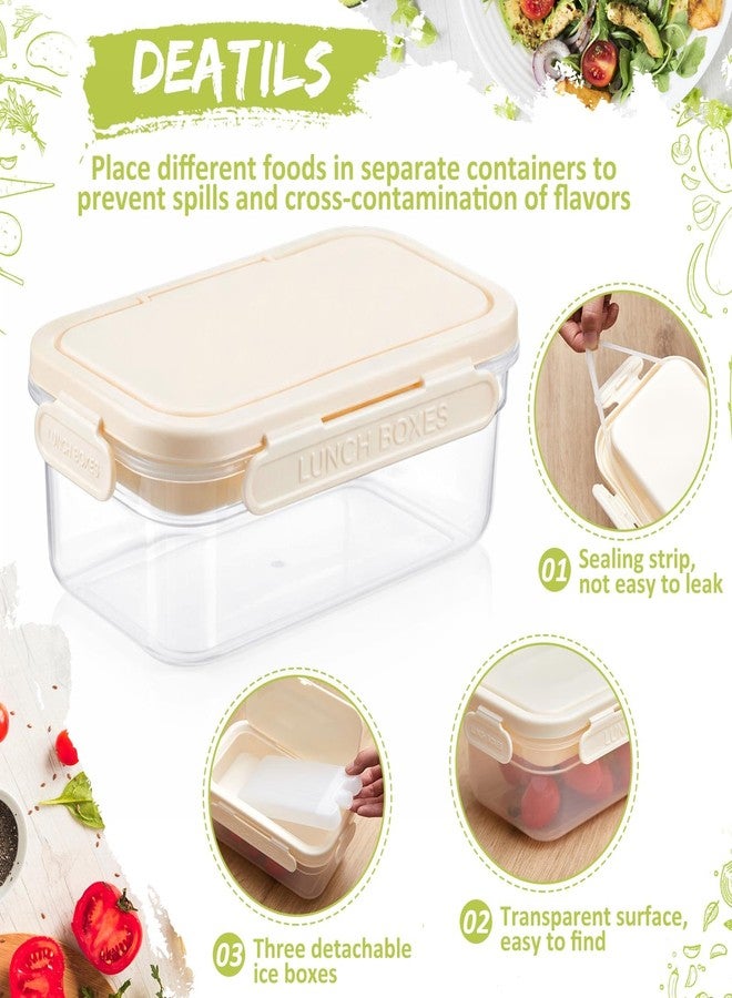 LemonRoad 3 Sets Snackle Box with Removable Reusable Ice Pack, Separate Food Containers No Mixing Smells, Clear Cooling Charcuterie Lunch Box Organizer Bulk for Meal Prep, Travel, Beach & Picnic, Outdoor Party - Image 2