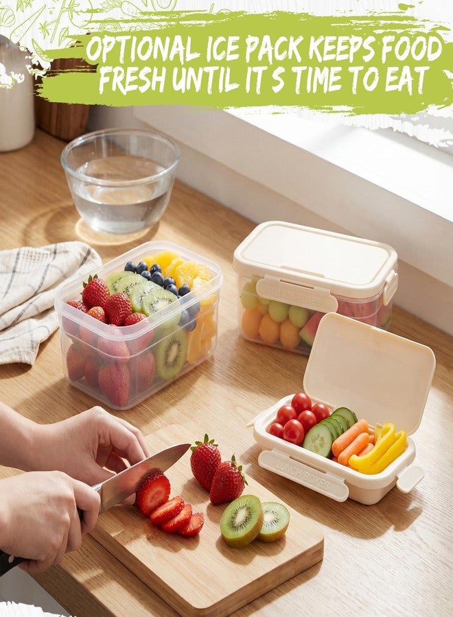 LemonRoad 3 Sets Snackle Box with Removable Reusable Ice Pack, Separate Food Containers No Mixing Smells, Clear Cooling Charcuterie Lunch Box Organizer Bulk for Meal Prep, Travel, Beach & Picnic, Outdoor Party - Image 5