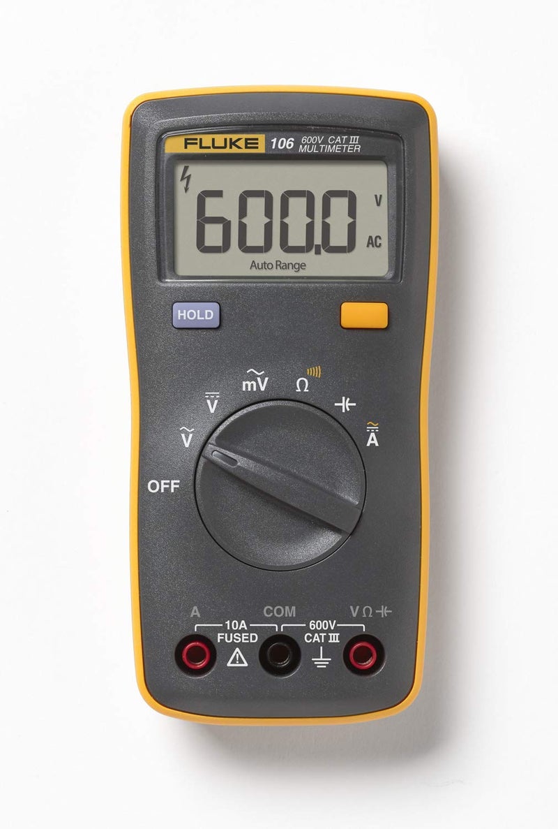 FLUKE Fluke 106 Palmsized Digital Multimeter Voltmeter 6000 Counts ACDC Current Frequency Measurement Voltage Handheld Ohm Tester Wide Voltage Range Accurate LCD Display  - Image 1