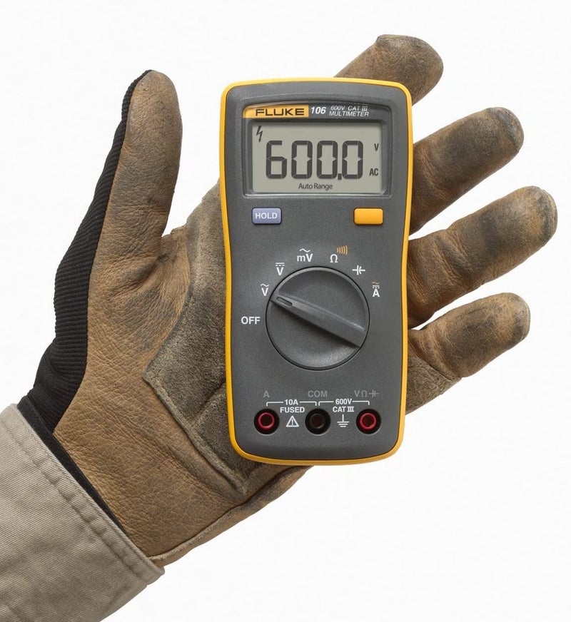 FLUKE Fluke 106 Palmsized Digital Multimeter Voltmeter 6000 Counts ACDC Current Frequency Measurement Voltage Handheld Ohm Tester Wide Voltage Range Accurate LCD Display  - Image 4