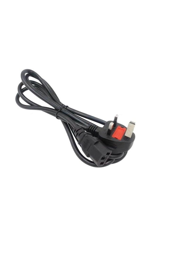 Terabyte كابل طاقة سطح المكتب 250 فولت 13 أمبير كابل طاقة الشاشة 3 دبابيس المملكة المتحدة كابلات الطاقة العالمية بديل لكابل الطاقة للكمبيوتر الشخصي والطابعة وأجهزة التلفاز الذكية LED LCD - 1.5 متر - Image 2