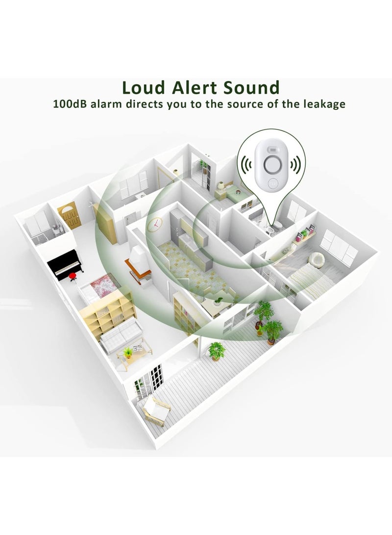 SOLARAE Smart Water Leak Detector Kit - WiFi Connectivity, Adjustable Alarm, App Alerts, Home Security, Basement Protection, Kitchen & Bathroom Safety - Image 2