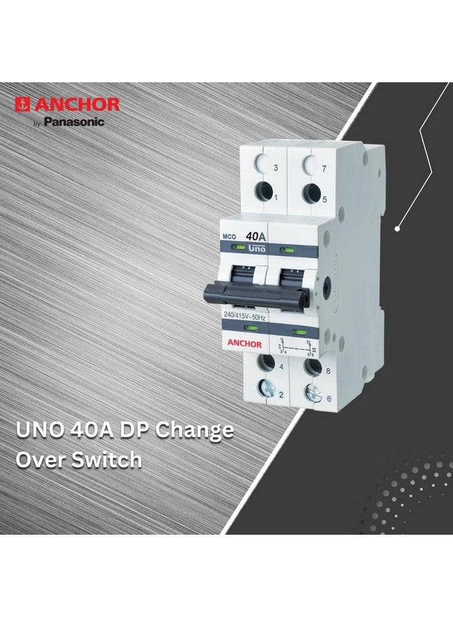Anchor by Panasonic 98083 UNO Series 40 Ampere Dual Pole Change Over Switch Circuit Breaker Safe Reliable Protection (White) - Image 5
