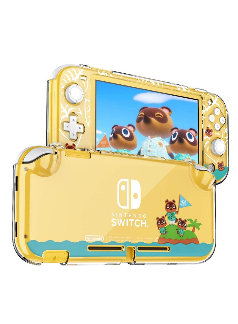 SOLARAE Compatible with Nintendo Switch Lite Case,Rigid PC Transparent Split Shock Resistant Hard Case with Scratch Resistant Design Suitable for Animal Crossing Design - Image 1