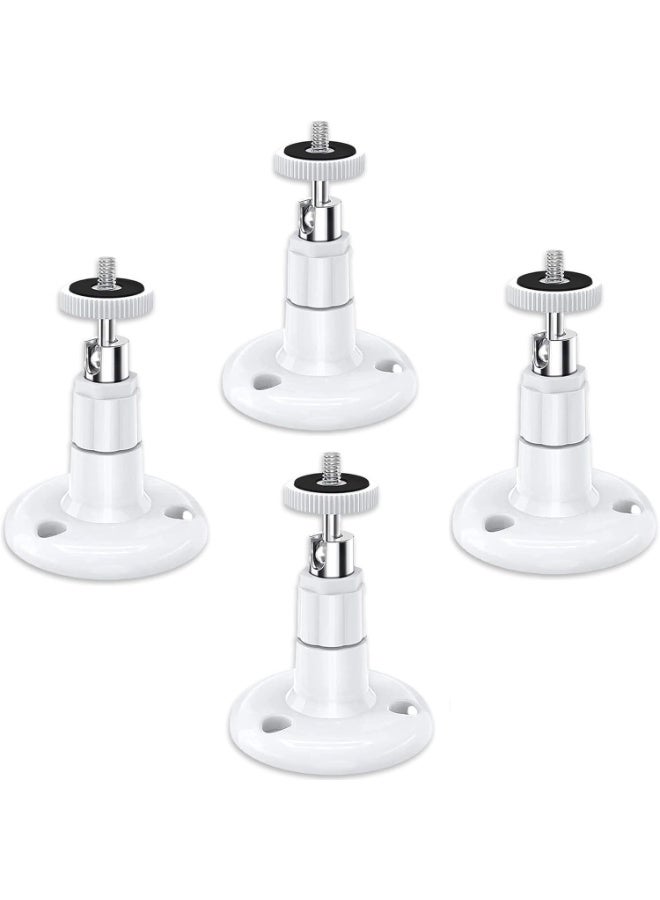 Arabest 360 Degree Adjustable Indoor/Outdoor Security Bracket, Wall Mount Compatible with Arlo Pro/ Pro 2/ Pro 3/ Pro 4 and for Ring Stick Up/ Indoor Cam Battery, for Wyze Cam Pan/ Outdoor (4 Pack, White) - Image 1