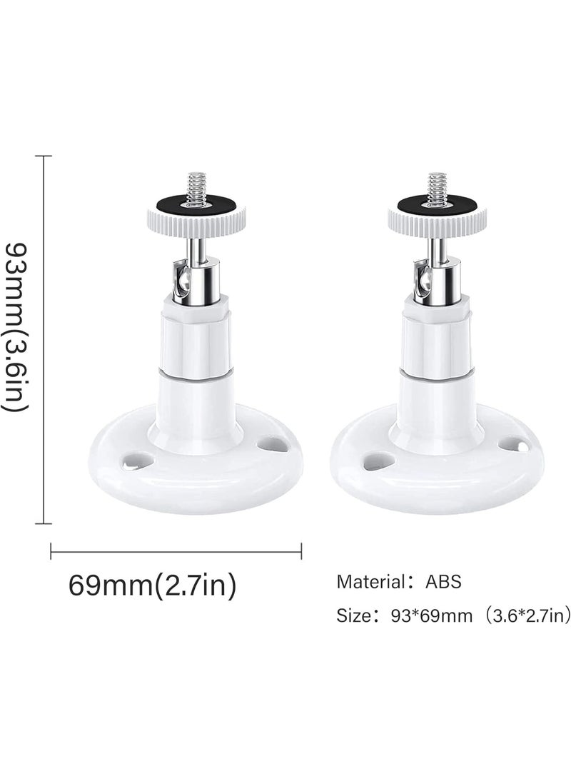 Arabest 360 Degree Adjustable Indoor/Outdoor Security Bracket, Wall Mount Compatible with Arlo Pro/ Pro 2/ Pro 3/ Pro 4 and for Ring Stick Up/ Indoor Cam Battery, for Wyze Cam Pan/ Outdoor (4 Pack, White) - Image 4