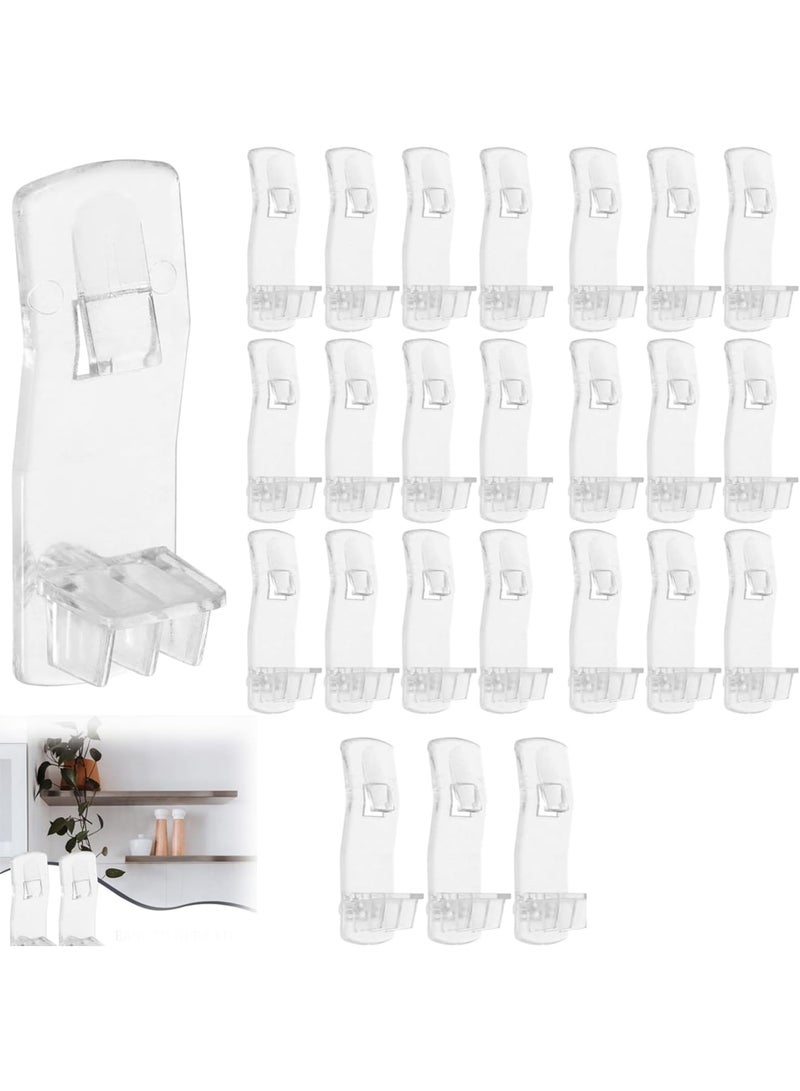 Excefore 25pcs Cabinet Pegs Shelf Support Shelf Support Pegs Kitchen Cabinet Shelf Clips Pegs for Shelves Cabinet Clips for Shelves Shelf Pins Cupboard Bookshelf Pegs Plastic Nail Furniture - Image 1