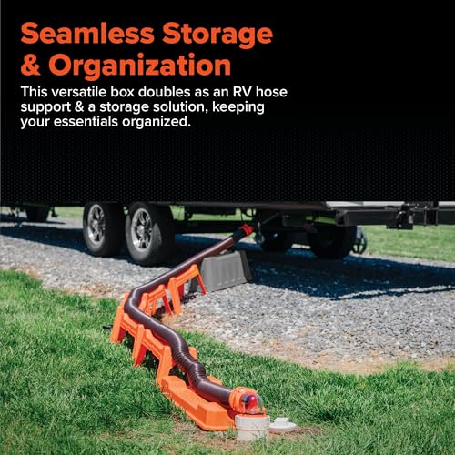 Camco Rhino Ultimate 20' RV Sewer Hose Kit — All-in-One Sewer Hose Solution — 11-Piece Combo Kit Includes Storage Box for Nesting Support & Camper Organization (43075) - Image 5