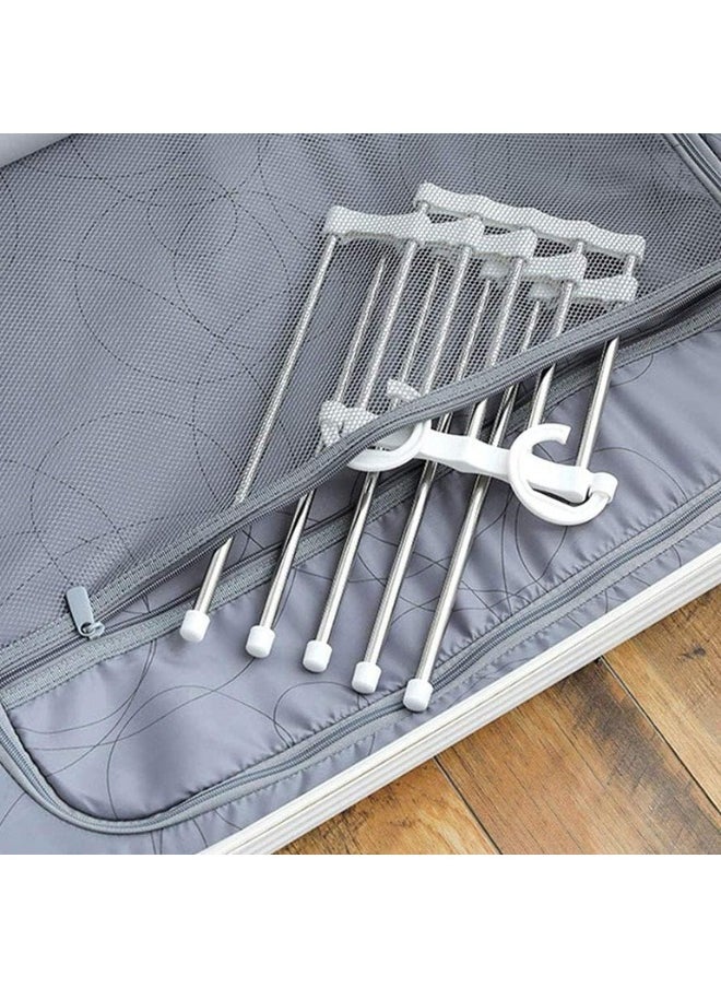 Generic - Multifunctional Pants Rack Hanger 1 Pack Pants Racks for Hanging Pants, 5 in 1 Adjustable Pant Rack Towel Shelves Closet Organizer Stainless Steel Wardrobe Magic Trouser Hangers Space Saving (Black) - Image 1