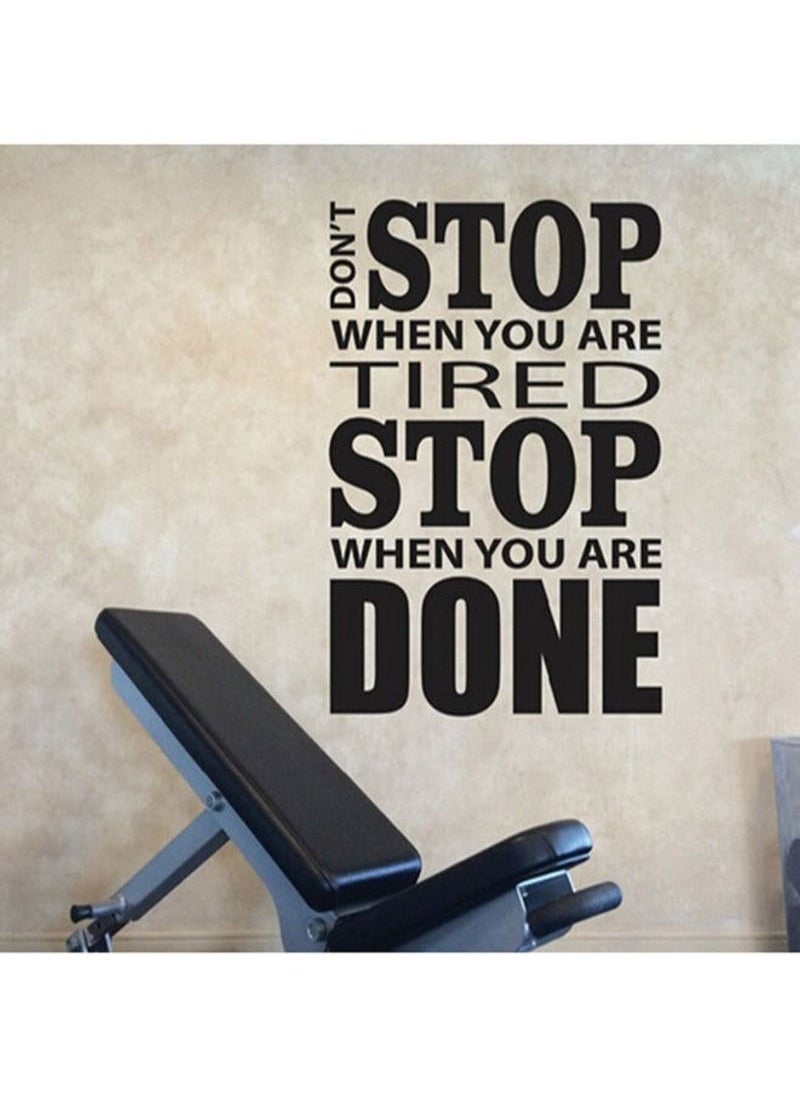 Generic Gym Quote Design Wall Decals Black 60x90centimeter 