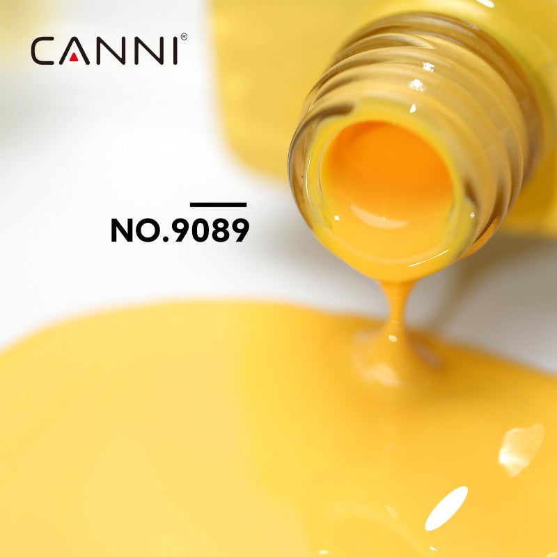 CANNI Neon Yellow Gel Polish - Bright Pastel Yellow Color, High Gloss Soak Off U V French Nail Manicure Salon DIY - Image 2