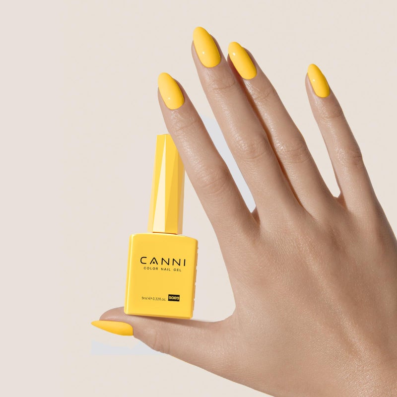 CANNI Neon Yellow Gel Polish - Bright Pastel Yellow Color, High Gloss Soak Off U V French Nail Manicure Salon DIY - Image 5