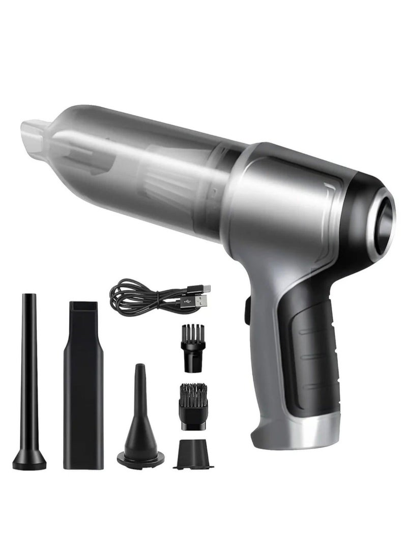 دينكس مكنسة كهربائية محمولة لاسلكية للسيارة، 2 في 1، مكنسة ومنفاخ برؤوس متعددة لتنظيف أماكن مختلفة، قوة 120 واط - Image 5