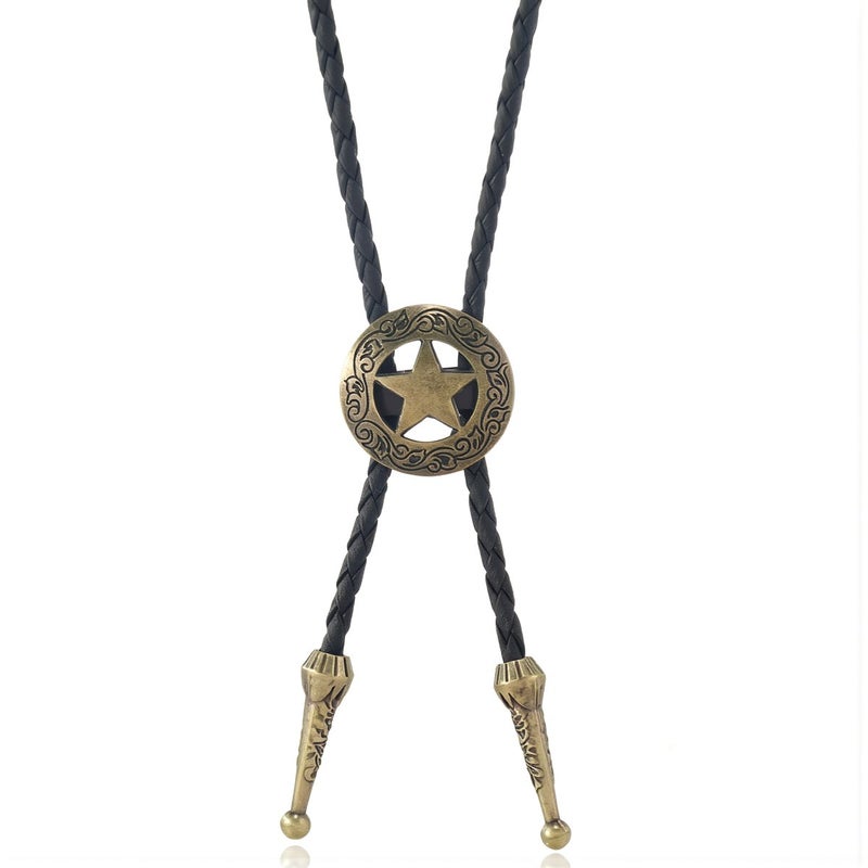 Unisex Bolo Tie Bull Head Western Cowboy Accessory For Couple Pair Use - Image 1