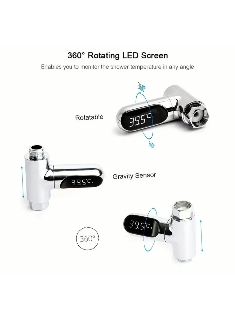 LED Faucet Thermometer Celsius Fahrenheit Digital Display Instant Reading 360 Degree Rotating Water Temperature Monitor Suitable for Home Bathroom and RV Valentines Day Gift - Image 5