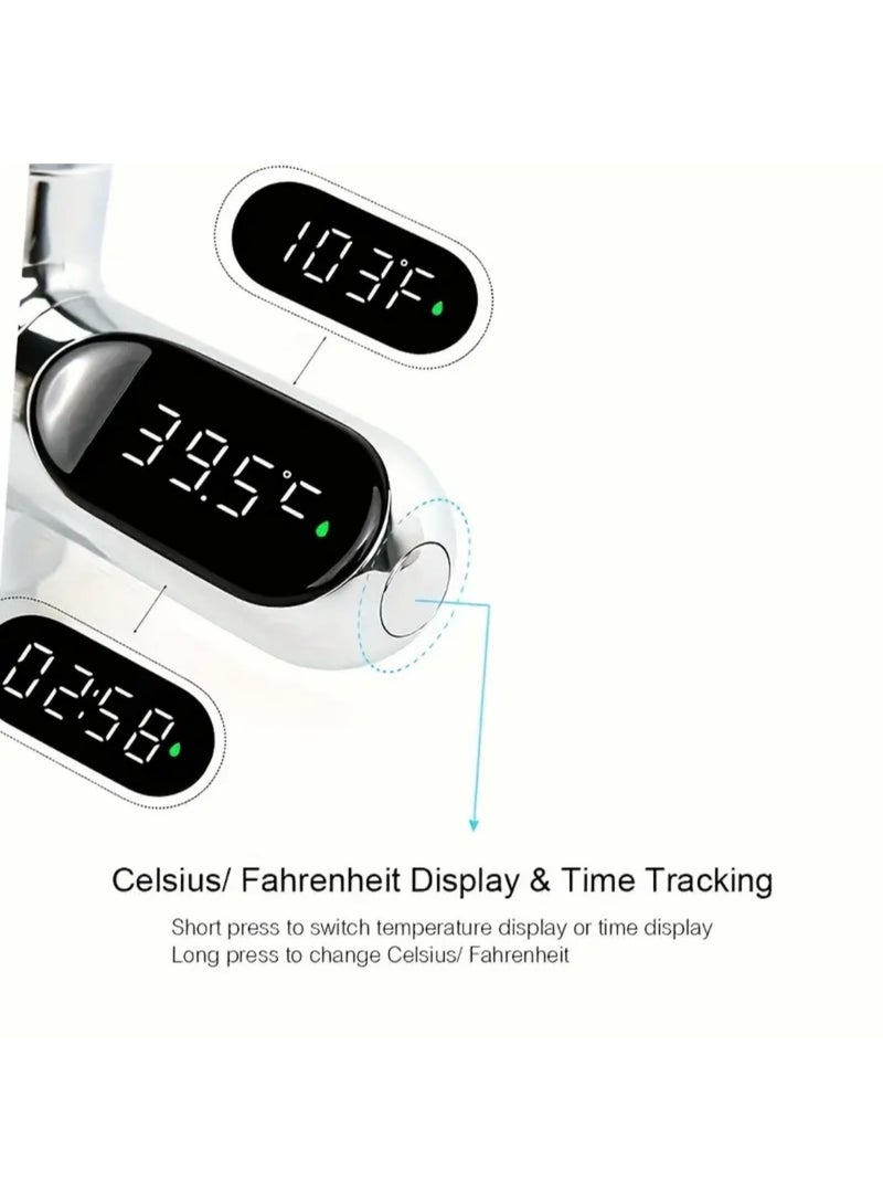 LED Faucet Thermometer Celsius Fahrenheit Digital Display Instant Reading 360 Degree Rotating Water Temperature Monitor Suitable for Home Bathroom and RV Valentines Day Gift - Image 4