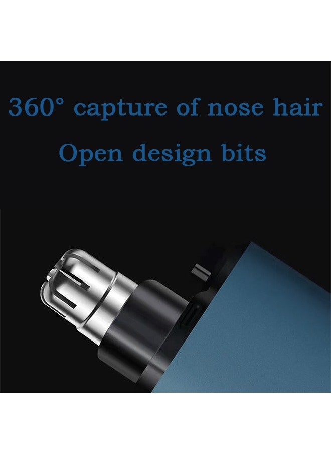 Generic Portable Nose Hair Trimmer, Rechargeable Facial Hair Trimme with Dust Protection Cap, Waterproof Men's Grooming Tool (Blue)  - Image 5