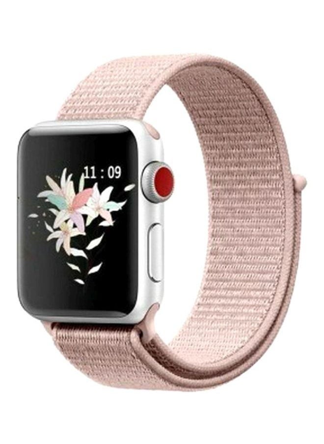 vesus - Apple Watch 42mm/44mm/45mm Nylon Sport Loop Band Beige - Image 1