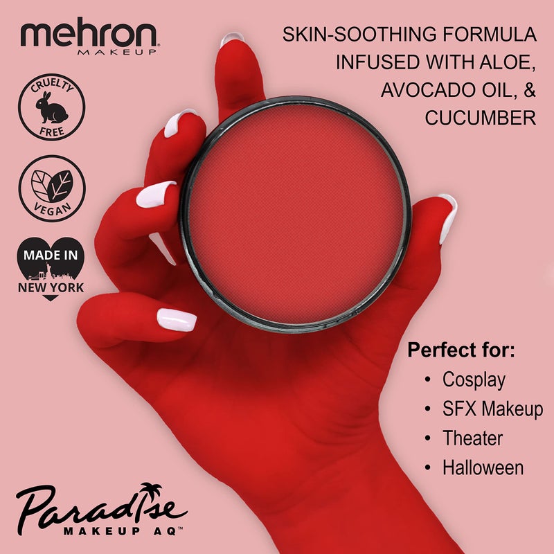 Mehron Makeup Paradise Makeup AQ Pro Size | Stage & Screen Performance, Face & Body Painting, Beauty, Cosplay, and Halloween | Water Activated Face Paint, Body Paint 1.4 oz (40 g) - Beach Berry - Image 2