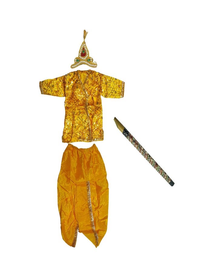 Salvus APP SOLUTIONS Adorable Janmashtami Laduu Gopal Dress Costume: Perfect Attire for Celebrating Lord Krishna's Appearance (Yellow_1-2 Year) - Image 1