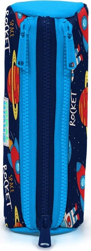 كورال هاي Kids Navy Blue Space Pattern Three Compartment Pencil Bag 22320