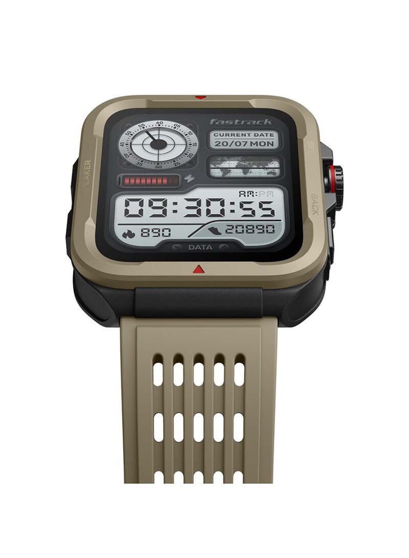 fastrack Active With 4.64 cm UltraVU HD Display And Functional Crown Rugged Smartwatch With Auto Multisport Recognition Brown - Image 3
