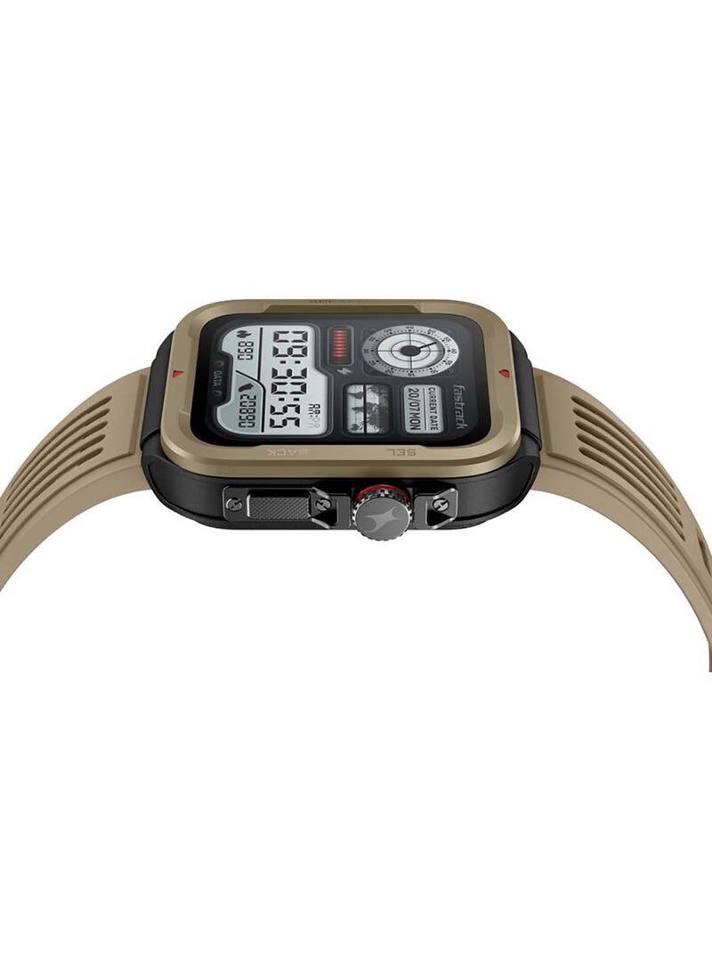 fastrack Active With 4.64 cm UltraVU HD Display And Functional Crown Rugged Smartwatch With Auto Multisport Recognition Brown - Image 4