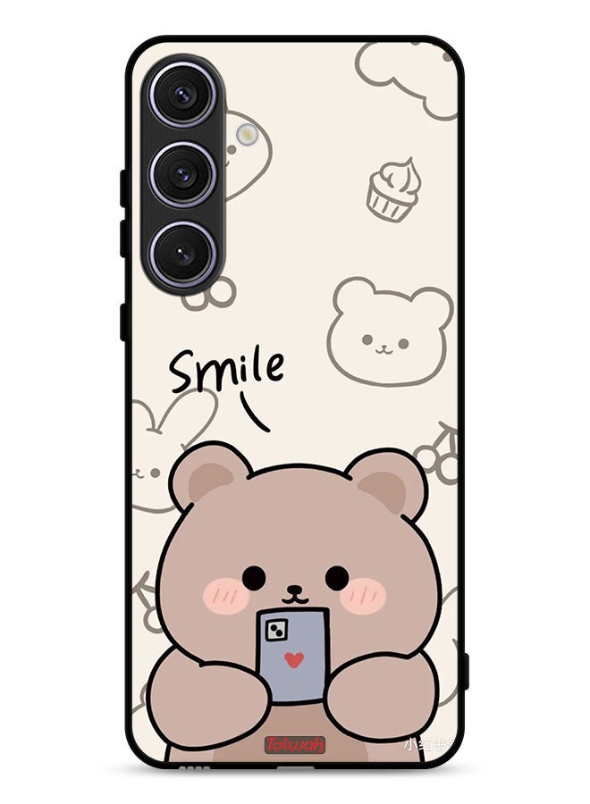 Tolwak Samsung Galaxy S25 FE Protective Case Cover Smile Bear Art - Image 1