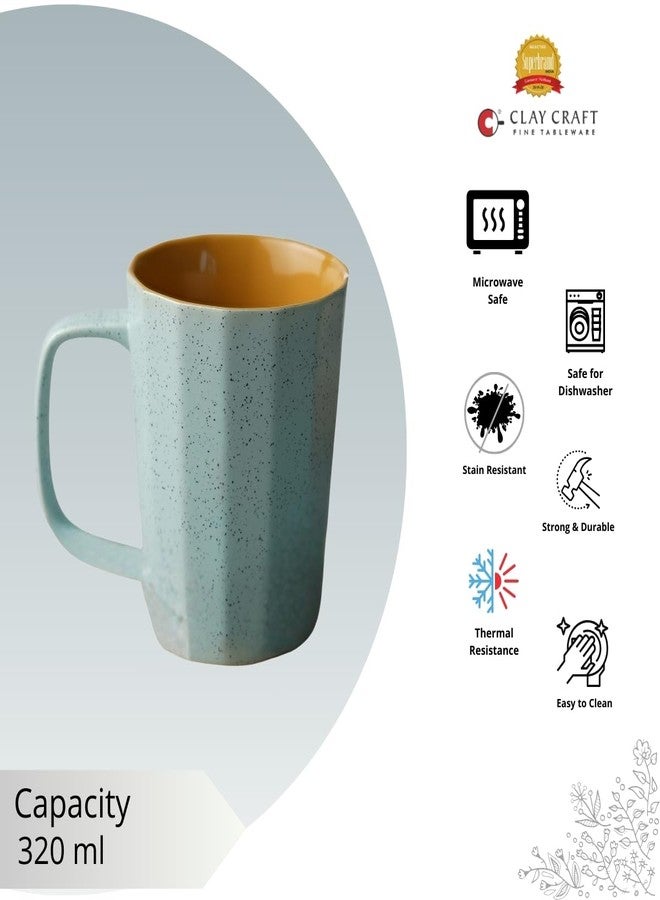 Clay Craft Fine Ceramic Armada Microwave Safe Coffee & Milk Mug, 320Ml, 1 Piece,Blue&Yellow, Mug for Coffee, Ideal for Gifting, Perfect for Home & Office - Image 5