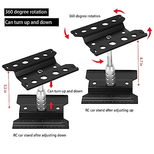 Kimapeso RC Car Repair Work Stand 532 PCS RC Repair Tool Screws Set Kit 360 Degree Rotation RC Repair Station Screwdrivers Screws Pallet Kit for 18 110 112 116 118 RC Crawler Truck Buggy Tool Set - Image 5
