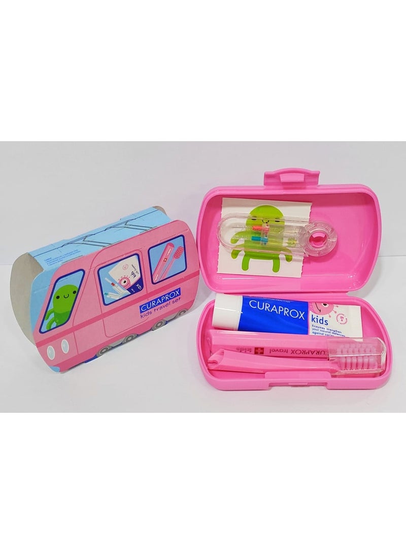 Curaprox Kids Travel Set – Pink - Image 1