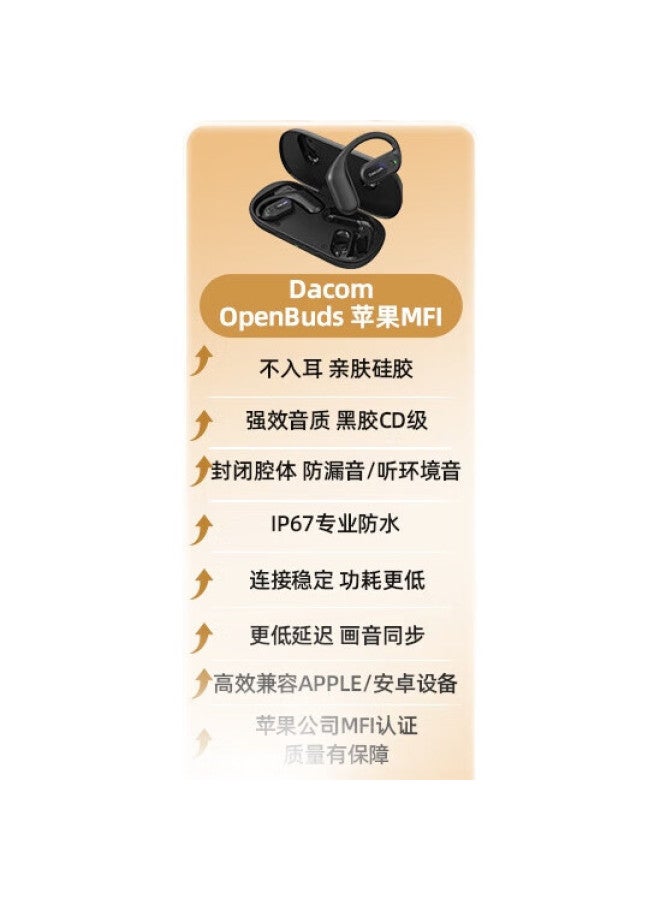 Dacom Openbuds [Apple Mfi Certified] Open-Style Bluetooth Earphones For Sports And Running, New Wireless Ear-Hook Air-Bone Conduction Concept, Compatible With Huawei And Xiaomi - Image 1