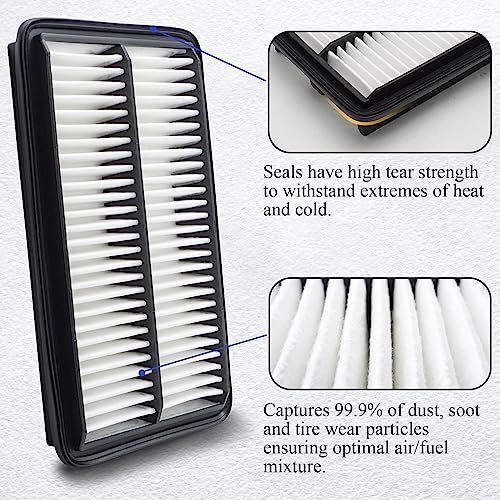 X4XZ CA12061 Engine Air Filter for Honda 2016-2022 Pilot 2018-2020 Odyssey 2019-2023 Passport 2017-2022 Ridgeline 2016-2020 Acura MDX 2021-2023 Acura TLX 17220-5J6-A10 XA10486 PA99178 - Image 3