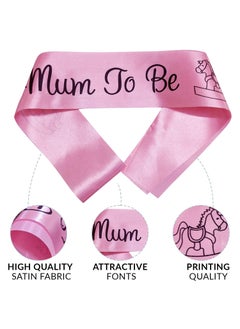 WOBBOX Wobbox Baby Shower Decoration Items| Baby Shower Ceremony Photo Booth Props for Photoshoot, Baby Shower Banner, Mom to Be Sash& Backdrop Foil Curtain, Godh Bharai Ceremony Decoration Kit-(FP2012)  - Image 3
