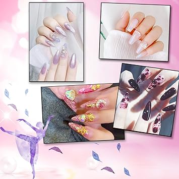 FEBSNOW 1000pcs French Coffin Ballerina Nail Tips Acrylic Nails Artificial Half False Flake Nail Tips 10 sizes with Clear Plastic Cases for Nail Salon Nail Shop DIY Nail Art ClearNatural  - Image 5
