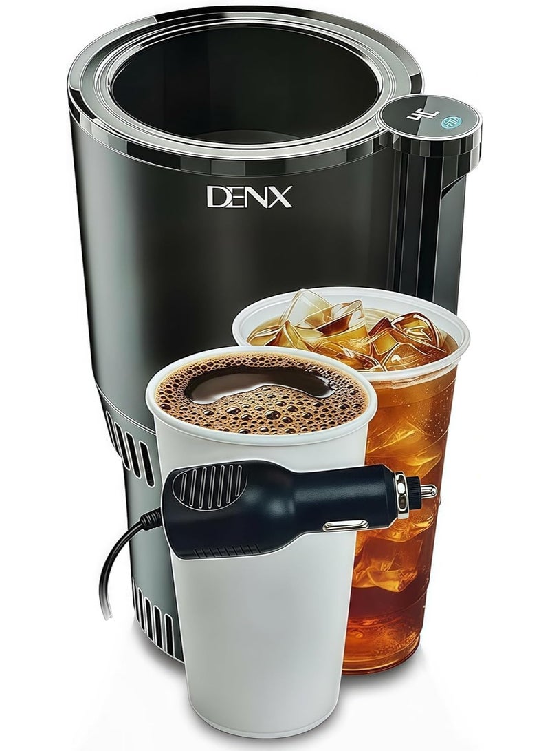 دينكس حامل أكواب ذكي للسيارة من DENX DX4601 - جهاز محمول لتسخين وتبريد الأكواب بتقنية التبريد الحراري، يعمل بجهد 12 فولت، يسخن حتى 58-72 درجة مئوية، ويبرد حتى 2-7 درجات مئوية، يعمل عبر ولاعة السجائر، تصميم مدمج وأنيق، مناسب لجميع أنواع السيارات، مثالي للسفر والمكتب. - Image 1