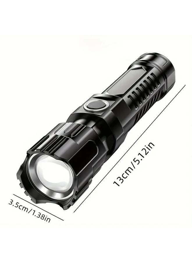Black LED Super Bright Tactical Flashlight 3 Modes Telescopic Zoom Portable Camping Outdoor Hiking Emergency - Image 5