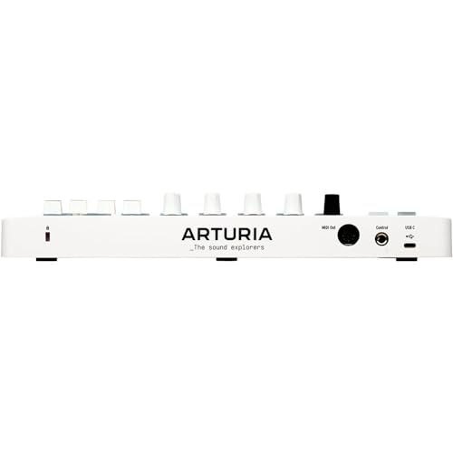 Arturia MiniLab 3 Compact MIDI Keyboard and Pad Controller | White Bundle with 6ft MIDI Cable + Microfiber Cleaning Cloth (3 Item) - Image 5