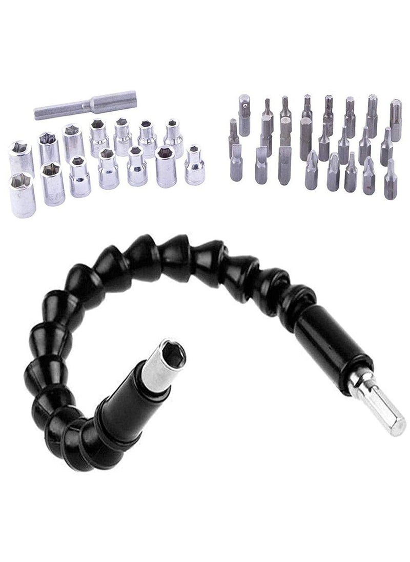 DIY Crafts Diy Crafts 10048 Holder Drill for Black 30cm 11.8" Tools Shaft, 42 Piece Bits, Extension Rod Screwdrivers Set Assortment Combo Kit, Pack 4 Kit, Multicolor  - Image 3